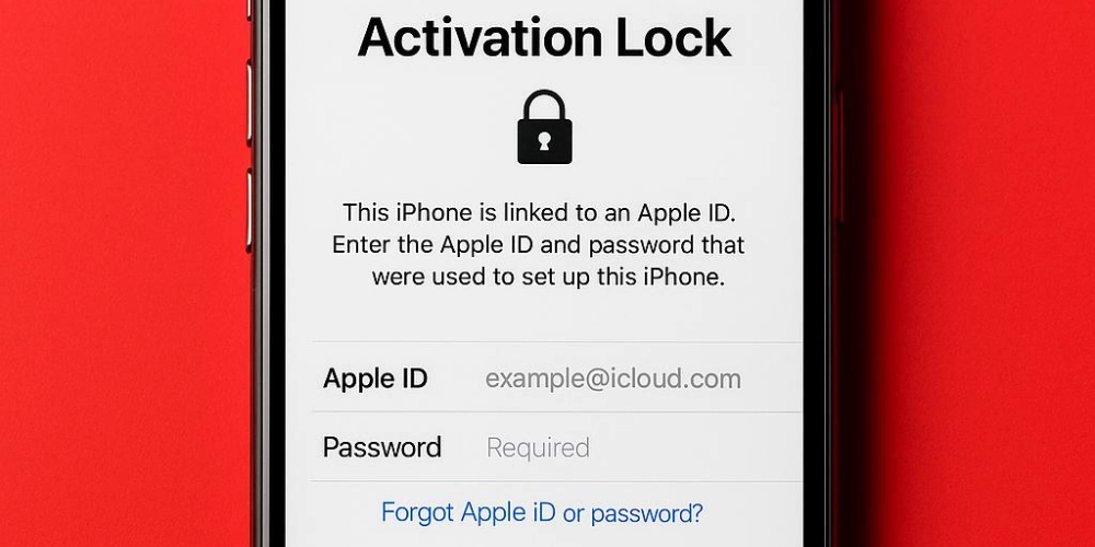 صفحه Activation Lock آیفون و درخواست Apple Account برای فعالسازی دستگاه